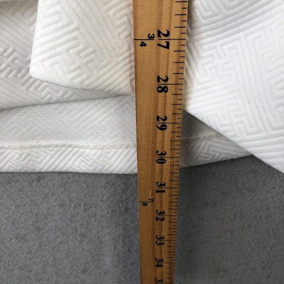 Mirelle Jacket Womens Extra Large White Ivy L4057 Textured Button 3/4 Sleeve New - Picture 4 of 16